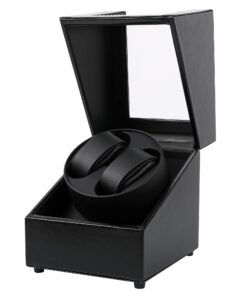 Kalawen Uhrenbeweger 2 Uhren Automatik USB-Ladekabel Schwarz