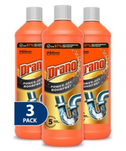Drano (Mr Muscle) Extra Stark Rohrfrei Abflussreiniger, Küche & Bad Reinigung, Verstopfung Entfernung, 3er Pack (3 x 100