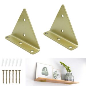 Schwerlast Regalhalterung Metall - Für Winkel Regale, 8 * 10cm Bodenträger, 2 Stück (Gold)