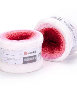 Yarn Art Flowers Rosegarden 100 % Baumwolle 250 g mehrfarbig Regenbogen-Häkelgarnfersorgungsfreie Baumwollfärbe