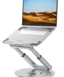 Laptop Ständer Höhenverstellbar mit 360° Drehbarer Basis, Standing Laptop Stand Computer Ständer mit MacBook Pro 13", Er