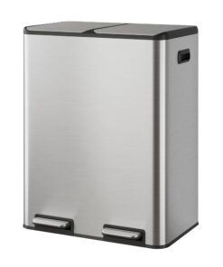 WLIVE Müllerimer Edelstahl Silber 2 x 30L, Küche, Soft-CloseDeckel
