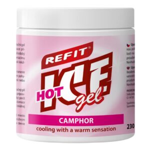 Refit Ice Gel mit Kampfer 230 ml - Warm und kühlend - Für schwere Beine, Nacken und Hüften - Massage Creme - Schmerzgel