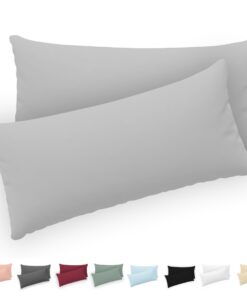 Twinzen® 100% Jersey Baumwolle Kissenbezug 40x80cm - Für Zwillingsbetten - Oeko-Tex Zertifiziert OEKO-TEX STANDARD 100 -