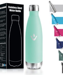 HoneyHolly Edelstahl Trinkflasche 500ml für Kinder BPA-frei Doppelwandig Vakuumisoliert - BlauGrün