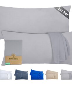 Terra Beds 100% Baumwollencotton Jersey Kissenbezug 40x80 - Oeko-Tex Zertifiziert -.soft and breathable for bed 40x80 wi