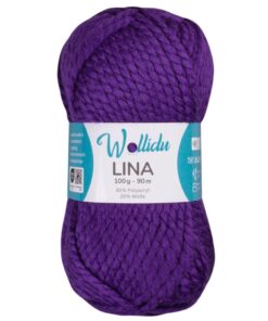 Wollidu Lina Violette Häkelwolle 100g OEKO-TEX STANDARD 100 - Perfekt für Stricken und Häkeln für Anfänger und Fortgesch