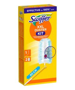 Swiffer Staubmagnet Starterkit + XXL Griff plus 2 Tücher - Ideal für Fußbodenreinigung in der ganzen Familie | XXL Griff