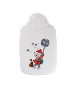Hugo Frosch Öko-Wärmflasche Kinder 0,8l - Made in Germany - Sandmann Weiß – kuschelig, auslaufsicher & geruchsneutral –