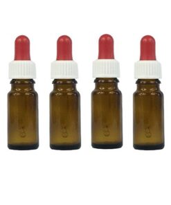 hocz 6x10ml Braunglas Pipettenflaschen mit Glaspipette für E-Liquids Tropfen