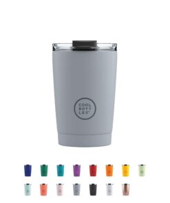 Cool Bottles - Thermobecher aus Edelstahl - Pastel Grey - Thermoskanne für Kaffee - Luftdichter Deckel - Kalte Getränke