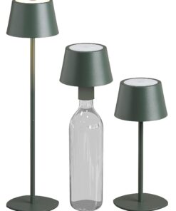 Northpoint 3in1 LED Tischlampe mit Flaschenleuchte in Grün für Innen und Außen stufenlos dimmbar