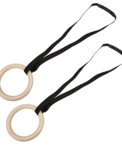 Gymnastikringe Holz zum Turnen für Fitness - Full Body Training mit Verstellbaren Buckle Straps - Calisthenics Rings Ind