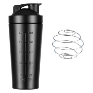 Elsrantor Protein Shaker, 750ml Edelstahl, Fitness Shakerbecher für Eiweiß- & Sportgetränke