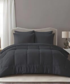 Luowei Ganzjahres Bettdecke 135x200cm Grau Warm Daunendecke für Zuhause und Wohnheim Langlebig Maschinenwaschbar Atmungs