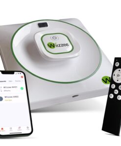 Wiizzee Fensterputzroboter NV01 - schlank, leise Reinigung, 3 Reinigungsmodi, App-steuerbar, Fernbedienung, Weiß