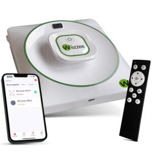 Wiizzee Fensterputzroboter NV01 - schlank, leise Reinigung, 3 Reinigungsmodi, App-steuerbar, Fernbedienung, Weiß