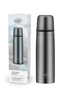 Alfi ISOTHERM PERFECT AV - 12-Stunden-Wärmeflasche, edelstahlne Flasche, Kühlgrey-Mat-Design, ideal für Outdoor-Use, BPA