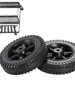 Grillräder Ersatzteile Faddare 15,2 cm mit Abdeckung, 2 Stück blasgeformt, offener Warenkorb Ersatzteil (schwarz)