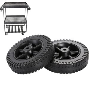 Grillräder Ersatzteile Faddare 15,2 cm mit Abdeckung, 2 Stück blasgeformt, offener Warenkorb Ersatzteil (schwarz)