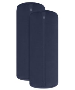 Npluseins Doppelpack Jersey Nackenrolle-Kissenbezug - Navy - ca. 40 x 15 cm - OEKO-TEX STANDARD 100