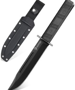 NedFoss BRAVE BK Jagdmesser - Outdoor Messer mit G10 Griff & Kydex Scheide für Camping & Survival, Großes Bowiemesser mi