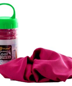 Muxel Cool Down Tuch - Kühltuch gegen Schweiß, ideal für Fitnessluftpolsterhandtüche für US-Verbraucher 2 Tücher & Flasc