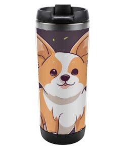 GHENBLT Corgi-Kaffee-Reisebecher 340 ml Edelstahl Wasserflasche