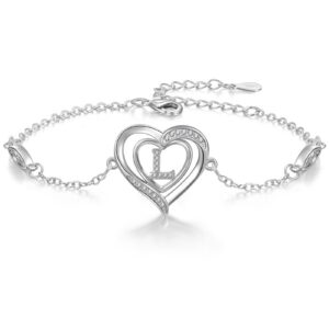 Cosie Lily Silber 925 Herz Armband Geschenke für Frauen Geburtstag Weihnachten Mama Valentinnacht