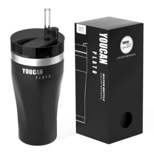 YOUCAN PLATO Thermo Kaffeebecher to go - BPA-freier Edelstahl Thermobecher für Kaffee und Tee unterwegs - Auslaufsicher