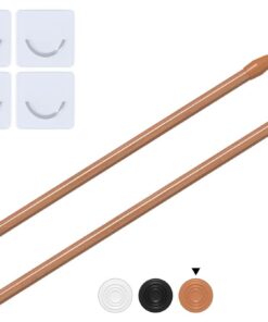 2 Stück verstellbare Federvorhangstangen für kleine Fenster -CURVE- 40,6 - 71,1 cm, ideal für Schrank und Küche | klein