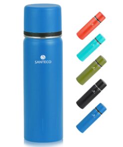 SANTECO Edelstahl Thermoskanne 1l für Kaffee & Tee, Auslaufsicher, BPA-Frei, 24H Kalt & 12H Heiß für Sport & Unterwegs