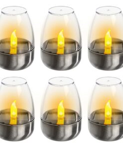 Solare Wasserdichte Flammenlose Teelicht-LED-Kerzen für Garten und Terrasse