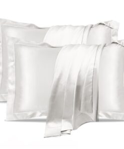 UQQU 2er Set Maulbeerseide Kissenbezug - Weich für Haar und Haut, 100% Seide 40x80cm - Standardgröße - Weiß UQQU 100%