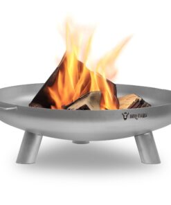 BBQ-Toro Edelstahl Feuerschale Ø 80 cm mit 3 Standbeinen | Garden Fire Pit für Outdoor Garten