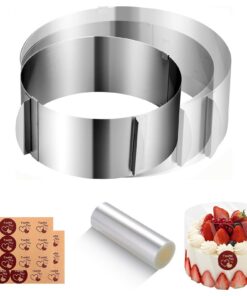Edelstahl Tortenring Verstellbar für Kuchen Schichttorten (10cm hoch) Top-Suchbegriffe für Deutschsprachige Kuchenbacker