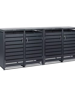 Zelsius Mülltonnenbox 4 Tonnen | Anthrazit RAL 7016 | Für externe Einsatzgebiete | Großer Speicherplatz, robust aufbewah