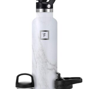 Edelstahl Trinkflasche mit Doppelwandiger Isolierung - Für Sport und Fitness - Auslaufsichere Thermosflasche 500ml - BPA