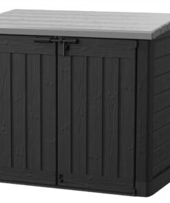 Keter Mülltonnenbox Store it Out Max 1.200L - Schwarz für Haus und Garten - Innovativer Design - Maximale Speicherkapazi