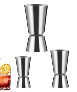 **Kerafactum Edelstahl 3 Stück Cocktail Jigger Set für Home Bartending & Party** | **Home Bartending Edelstahl Cocktail