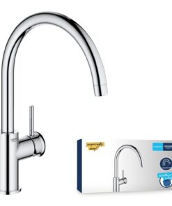 [GROHE Start Classic | Küchenarmatur | hoher Auslauf] + [Küchenwasserhahn | Spültisch | praktischer 360° Schwenkbereich