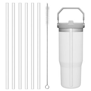 Yuecda Stanley Iceflow Ersatz-Strohhalm 850 ml, wiederverwendbar, transparent, Reinigungsbürste kompatibel