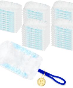 50 Stück Staubmagnet Nachfüllpack für Swiffer, zur Entfernung von Staub und Haar | Einweg Staubmagnet Tükchen mit Griff
