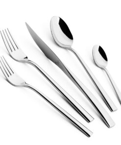 Divitis Home Sirius Besteck-Set, 18/10 Edelstahl, Set für 4 Personen, Gabeln und Löffel, Trendigster Besteck-Set, Hochwe