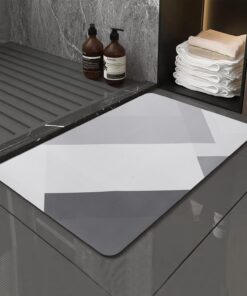 Jissta Rutschfeste Badematte 40x60cm | Absorbierend, Waschbar, Schnelltrocknend | Für Badezimmer | Home, rutschfeste Mik