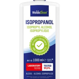 WoldoClean 99,9% Reinigungsalkohol Isopropanol - 1L für Haushalt, Werkstatt & Elektronik (zertifiziert durch Amazon)