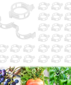 100 Stück weiße Pflanzenclips für Garten und Innenbereich | Wiederverwendbare Pflanzenklammern 100 Stück für Tomaten un