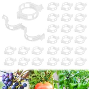 100 Stück weiße Pflanzenclips für Garten und Innenbereich | Wiederverwendbare Pflanzenklammern 100 Stück für Tomaten un