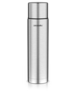 Arendo - 1L Thermoskanne aus Edelstahl für Heiß- und Kaltgetränke – Doppelwandiges Gehäts – 100% auslaufsicher – Trinkfl