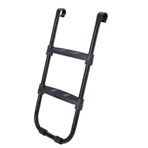 SONGMICS Rutschfeste Trampolinleiter, Metallgestell, Breiten Stufen, perfect für Kinder und Erwachsene, ideal für He.grp